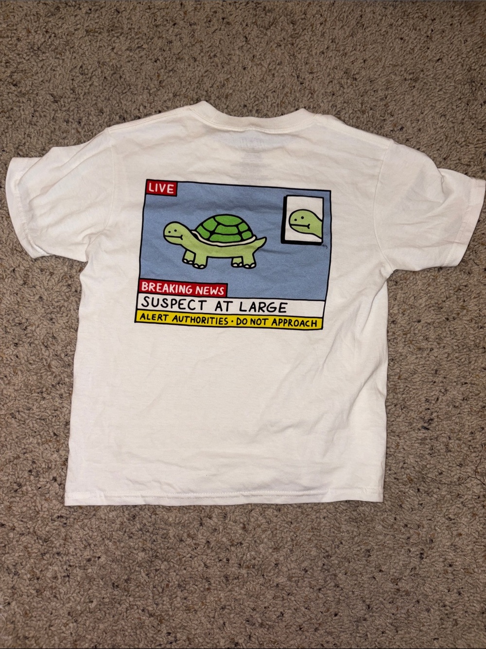White Graphic Tortoise Tee - Suspect At Large (Zumiez Find!!)